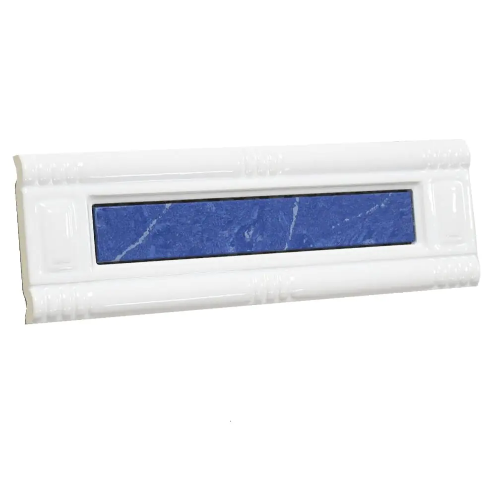 Bordüre Villeroy & Boch Nr.956 1584 FL10 White Classic weiß blau 10x33 cm I.Sorte