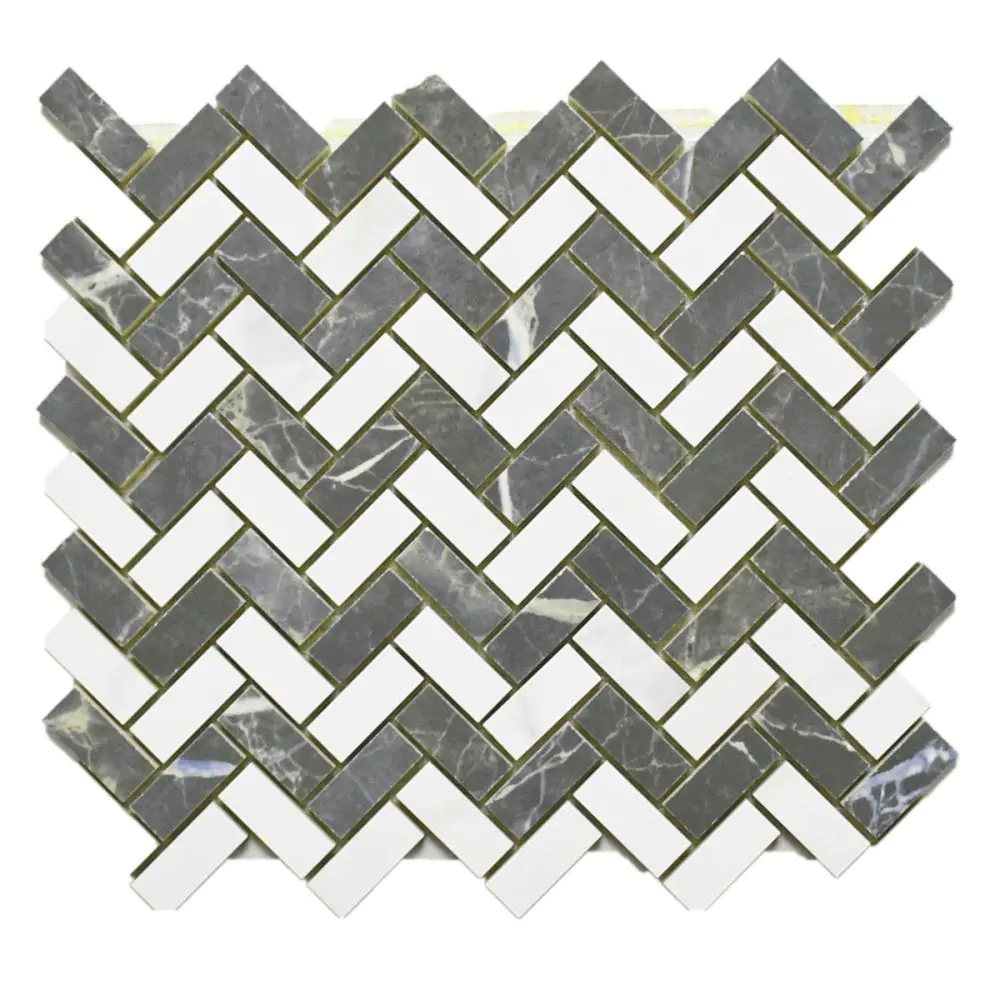 Mosaik Villeroy & Boch 1056 MR09 Marmochic essential white dark illusion grau weiß 30x30 cm Mosaik Villeroy & Boch 1056 MR09 Marmochic essential white dark illusion grau weiß 30x30 cm