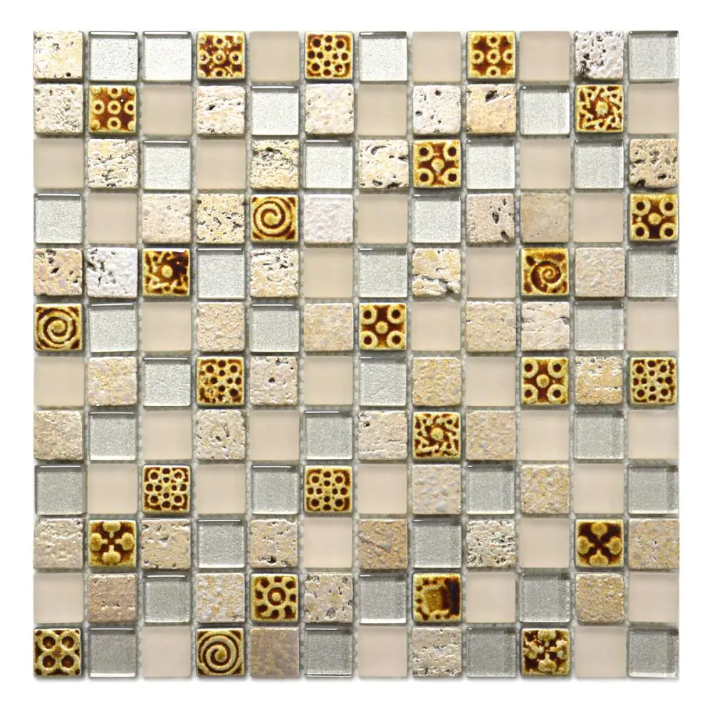 Mosaik HJ WK2303 creme rosa silber 30x30 cm Mosaik HJ WK2303 creme rosa silber 30x30 cm