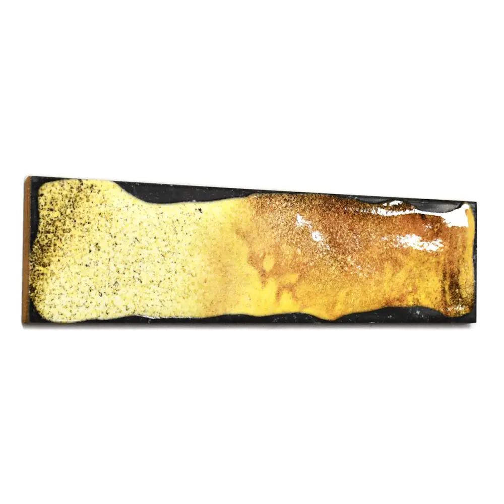Wandfliese Iris Ceramica 537025 Lava giallo orange mehrfarbig 7,5x30 cm I.Sorte