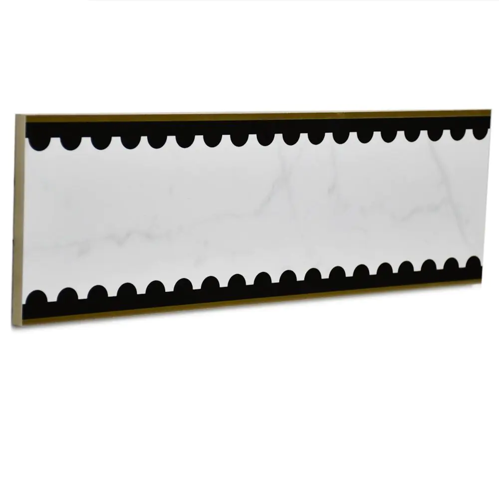 Bordüre Villeroy & Boch 1428 MKB1 Victorian gold perforated gold schwarz weiß 12,5x40 cm I.Sorte