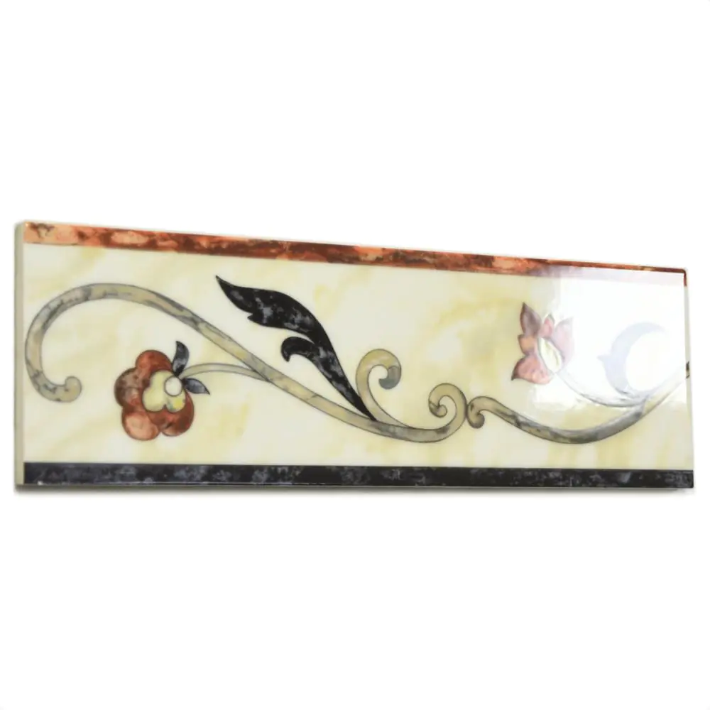 Bordüre Villeroy & Boch 1736 TL26 Palazzo Vecchio rot creme schwarz 10x32 cm I.Sorte Bordüre Villeroy & Boch 1736 TL26 Palazzo Vecchio rot creme schwarz 10x32 cm I.Sorte