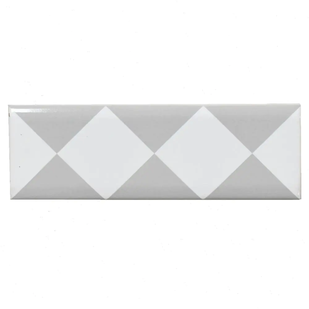 Bordüre Nr.661 grau weiß 5x15 cm