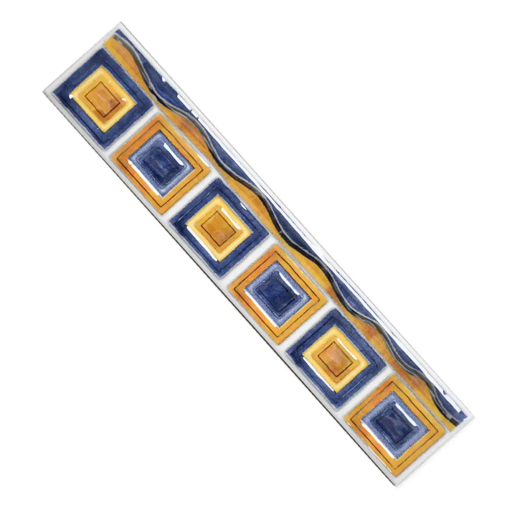 Bordüre Aparici Ceramicas Nr.1015 Tropico-1 azul mehrfarbig 5x25 cm I.Sorte