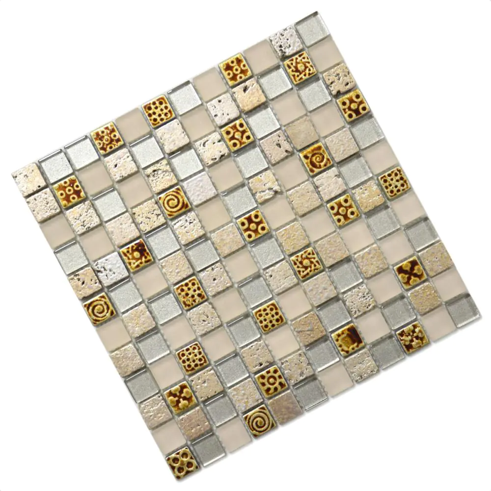 Mosaik HJ WK2303 creme rosa silber 30x30 cm Mosaik HJ WK2303 creme rosa silber 30x30 cm