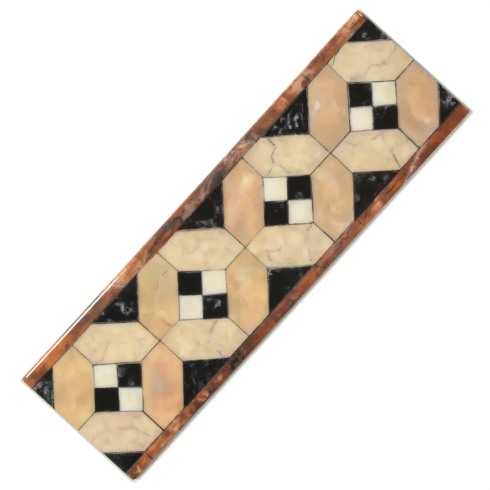 Bordüre Villeroy & Boch 1456 TL22 Palazzo Vecchio rot beige schwarz 7,5x25 cm I.Sorte Bordüre Villeroy & Boch 1456 TL22 Palazzo Vecchio rot beige schwarz 7,5x25 cm I.Sorte