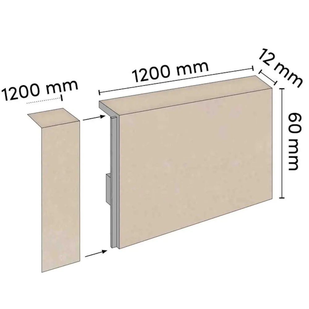 Sockelleiste Lalegno Limestone Abschlussleiste für SPC Vinylboden