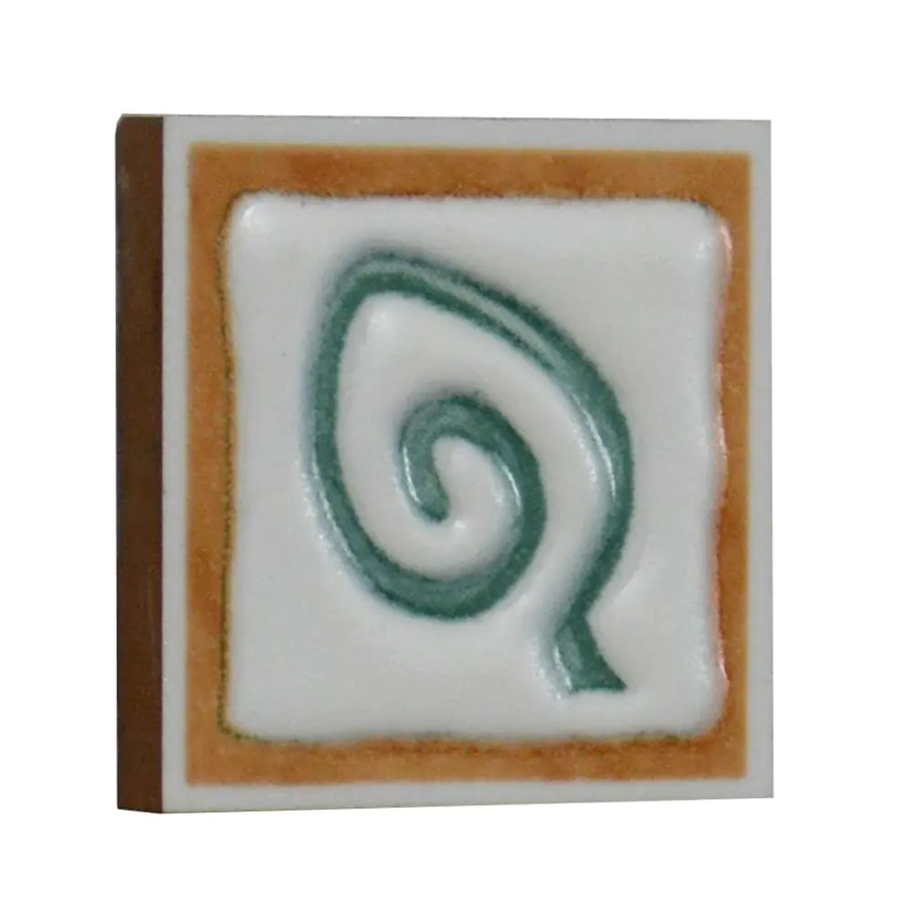 Mosaik Einleger Gaya Manises Dekor B Blatt grün weiß 5x5 cm I.Sorte Mosaik Einleger Gaya Manises Dekor B Blatt grün weiß 5x5 cm I.Sorte