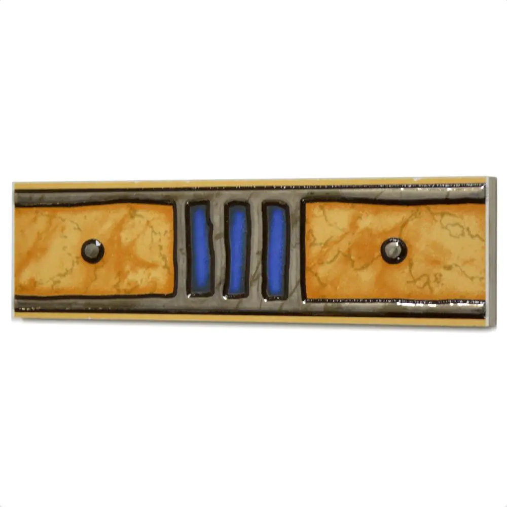 Bordüre Engers Nr.299 cotto orange braun grau blau 6,5x25 cm I.Sorte Bordüre Engers Nr.299 cotto orange braun grau blau 6,5x25 cm I.Sorte