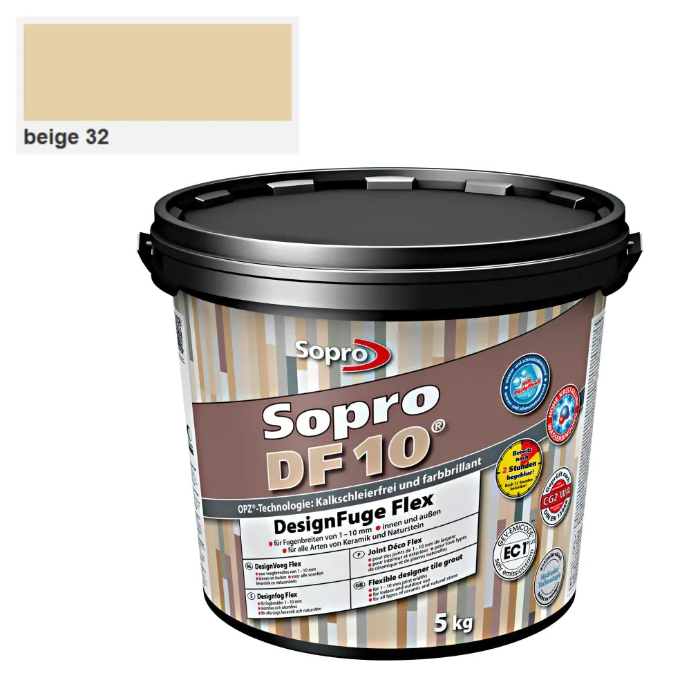 Fugenmörtel Sopro Designfuge Flex DF 10 beige 32 - 5 kg Fugenmörtel Sopro Designfuge Flex DF 10 beige 32 - 5 kg