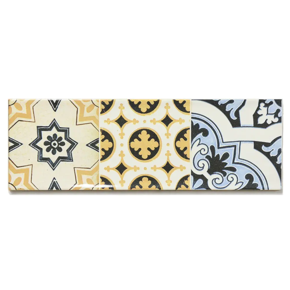 Wandfliese Dekor Cifre Bulevar warm multicolor 10x30 cm I.Sorte Wandfliese Dekor Cifre Bulevar warm multicolor 10x30 cm I.Sorte