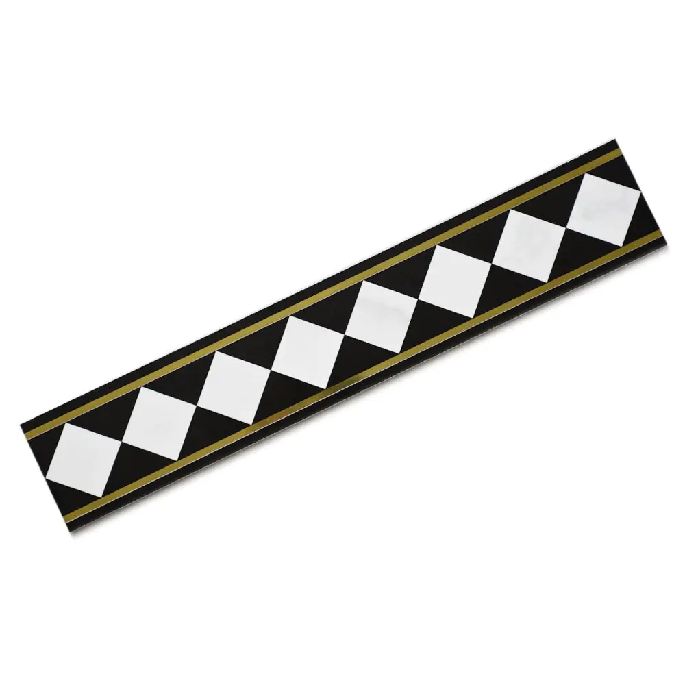 Bordüre Villeroy & Boch 1425 MKB4 Victorian diamond schwarz weiß gold 7,5x40 cm I.Sorte