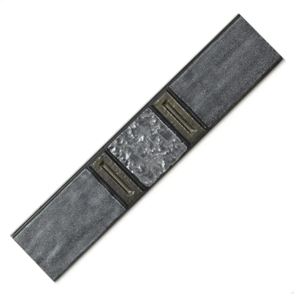 Bordüre Isla Tiles Nr.357 anthrazit silber 5x25 cm Bordüre Isla Tiles Nr.357 anthrazit silber 5x25 cm