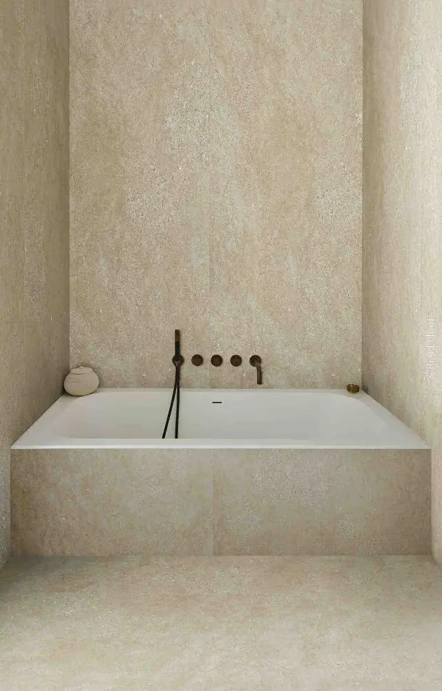 SPC Klick-Vinylboden Lalegno A16633 Mega Tiles Reno beige hellgrau 60x120 cm
