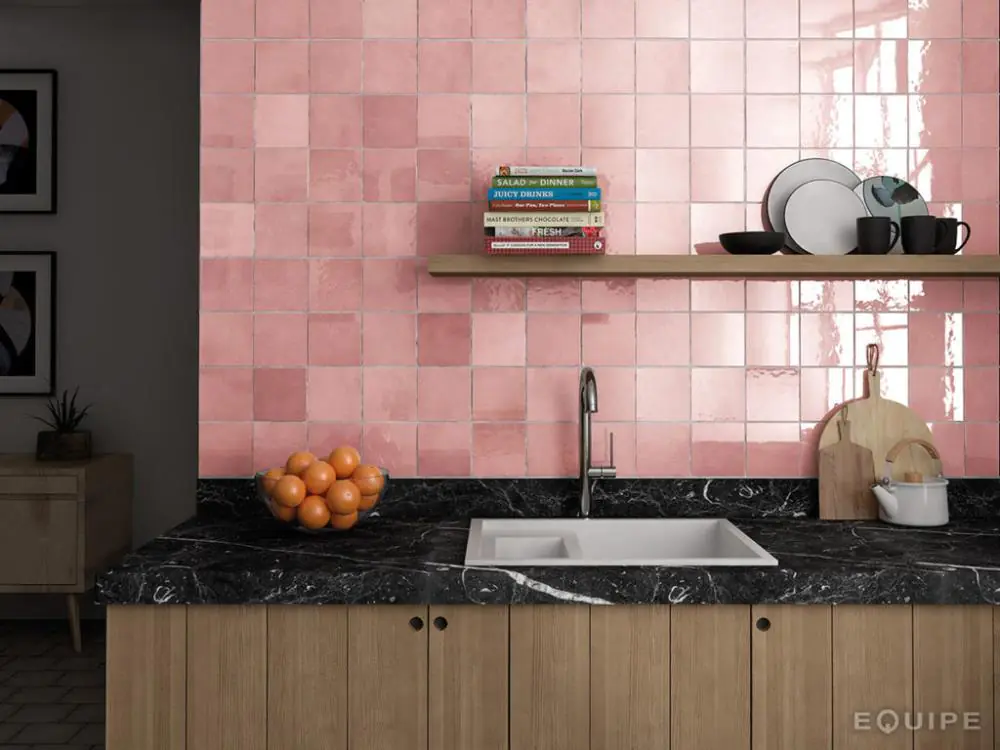 Wandfliese Equipe Ceramicas 24456 Artisan rose mallow rosa 13,2x13,2 cm I.Sorte Wandfliese Equipe Ceramicas 24456 Artisan rose mallow rosa 13,2x13,2 cm I.Sorte