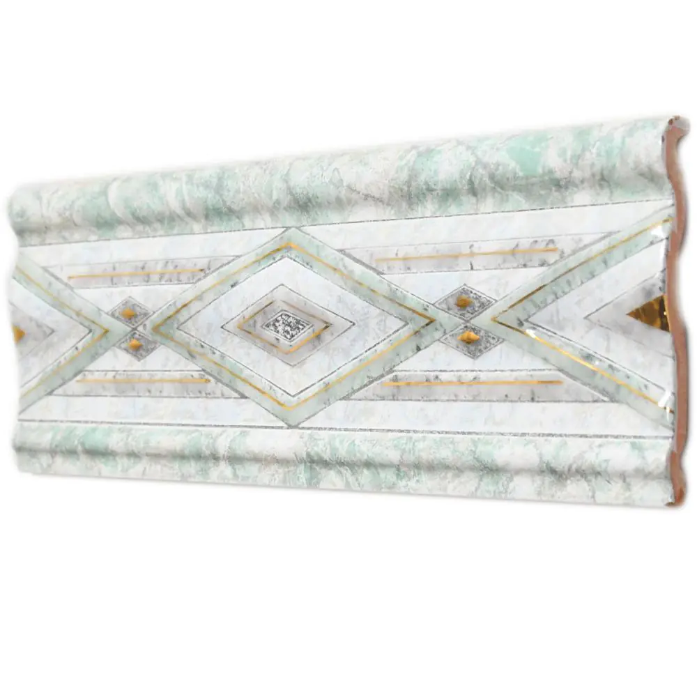 Bordüre ABK E4618 grau grün weiß 12x33 cm I.Sorte