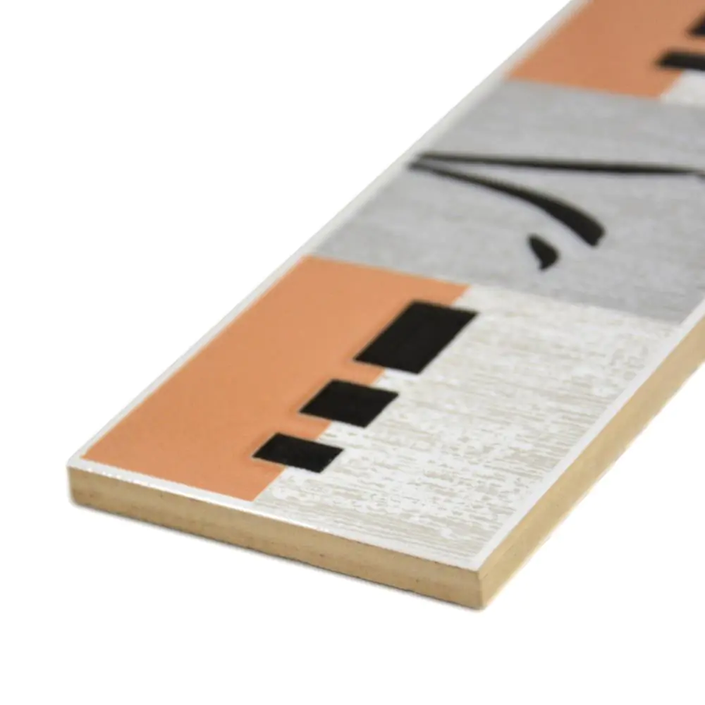 Bordüre Nr.168 silber orange schwarz 7x25 cm Bordüre Nr.168 silber orange schwarz 7x25 cm