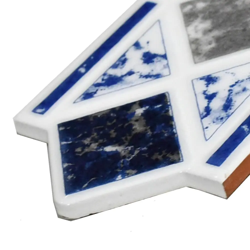 Bordüre HPH Placke Nr.618 Belgona weiß blau grau 8x25 cm