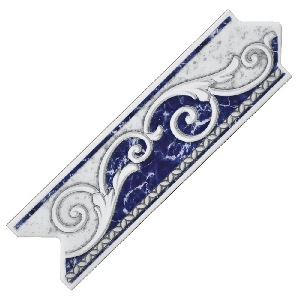 Bordüre Nr.670 azul blau Floral Antik 6x20 cm