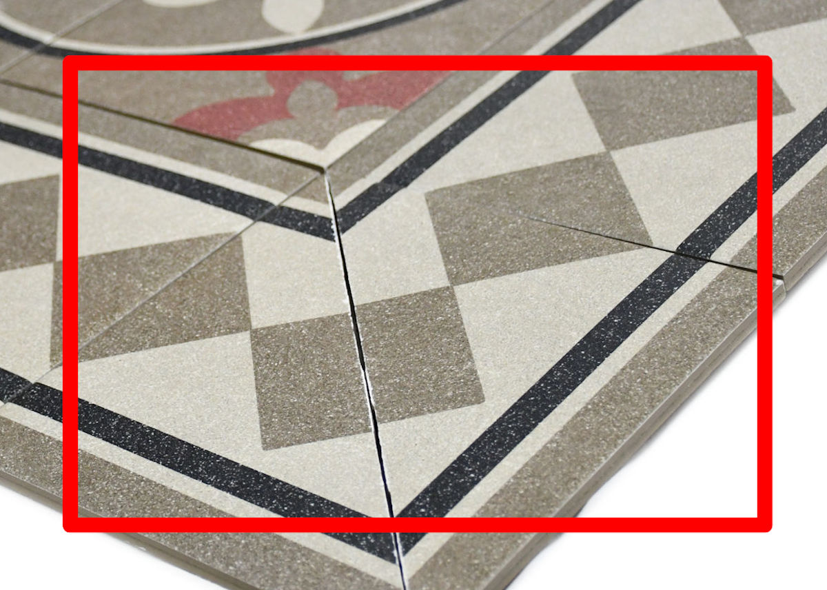 Bordüre Alt Mettlach 2.0 Gehrungsschnitt Beispiel