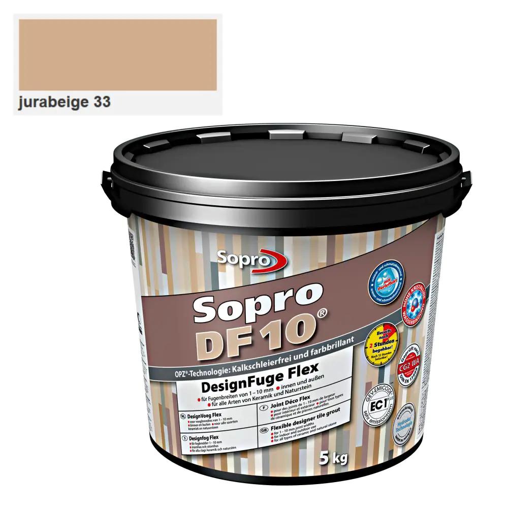 Fugenmörtel Sopro Designfuge Flex DF 10 jurabeige 33 - 5 kg Fugenmörtel Sopro Designfuge Flex DF 10 jurabeige 33 - 5 kg