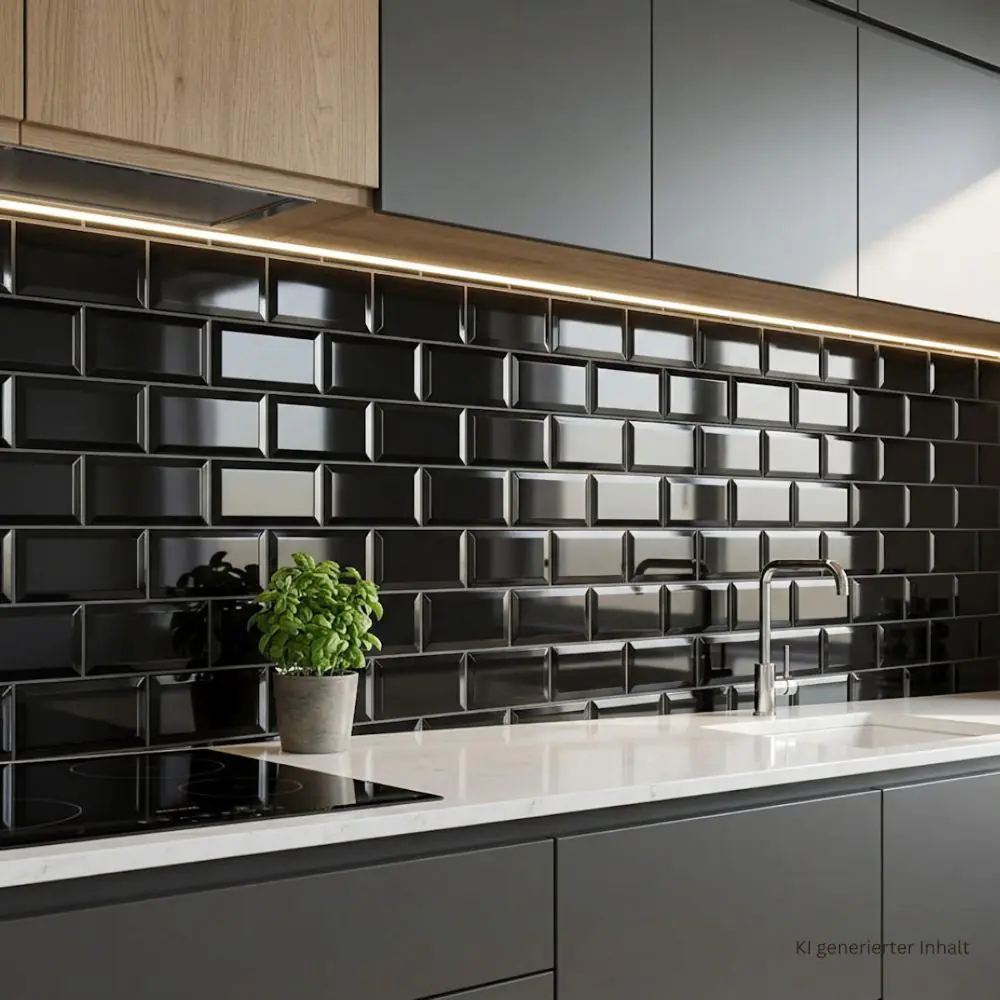 Metrofliese schwarz facette Villeroy & Boch Wandfliese 1290 B501 Colorvision ebony