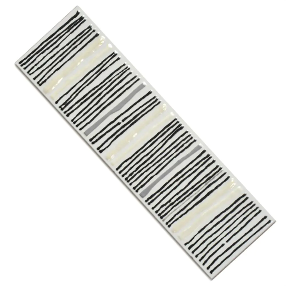 Bordüre Brennero Nr.315 Gesso silver weiß schwarz 6x20 cm I.Sorte Bordüre Brennero Nr.315 Gesso silver weiß schwarz 6x20 cm I.Sorte