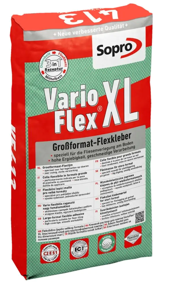 Fliesenkleber Sopro 41325 VarioFlex XL Großformat-Flexkleber 25 kg - VF XL 413 Fliesenkleber Sopro 41325 VarioFlex XL Großformat-Flexkleber 25 kg - VF XL 413