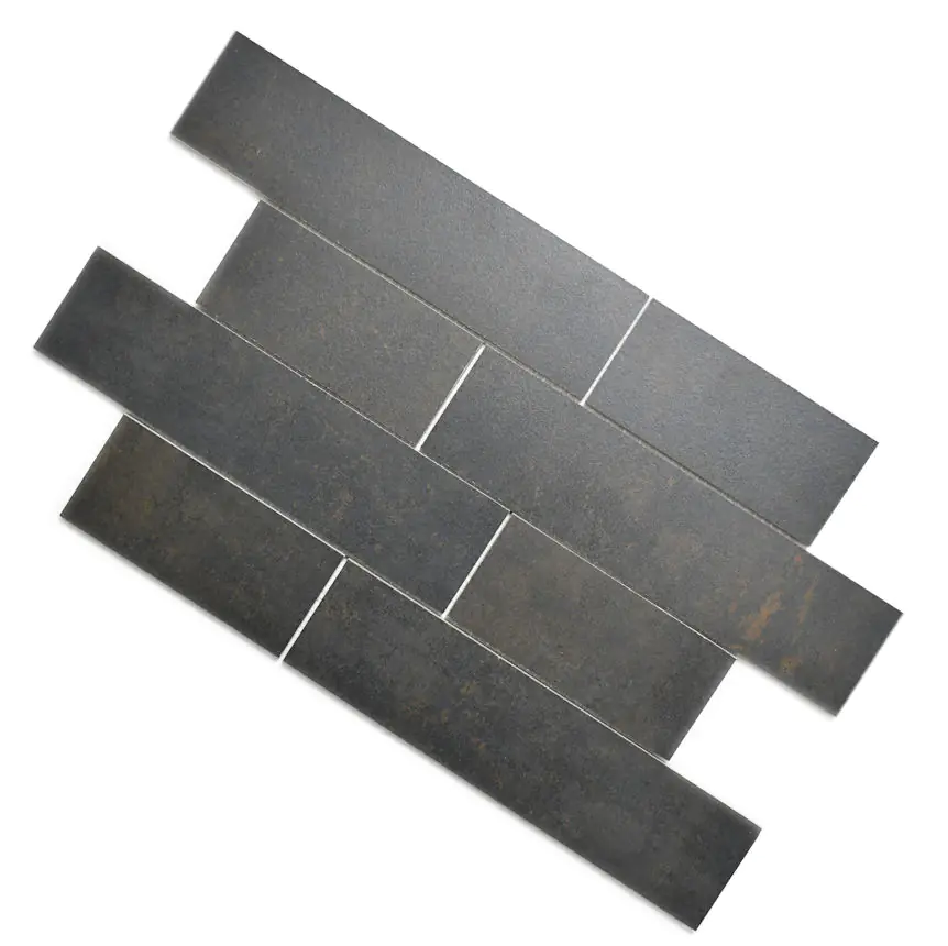 Mosaik Villeroy & Boch DOU 2494 Double Impact antracite anthrazit braun 33x50 cm I.Sorte