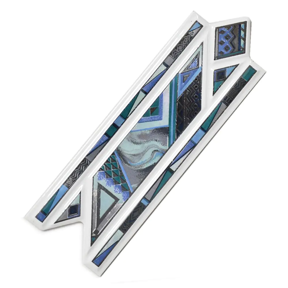 Bordüre Nr.1001 Bordüre Freccia Astratta polaris blue mehrfarbig 8x22 cm