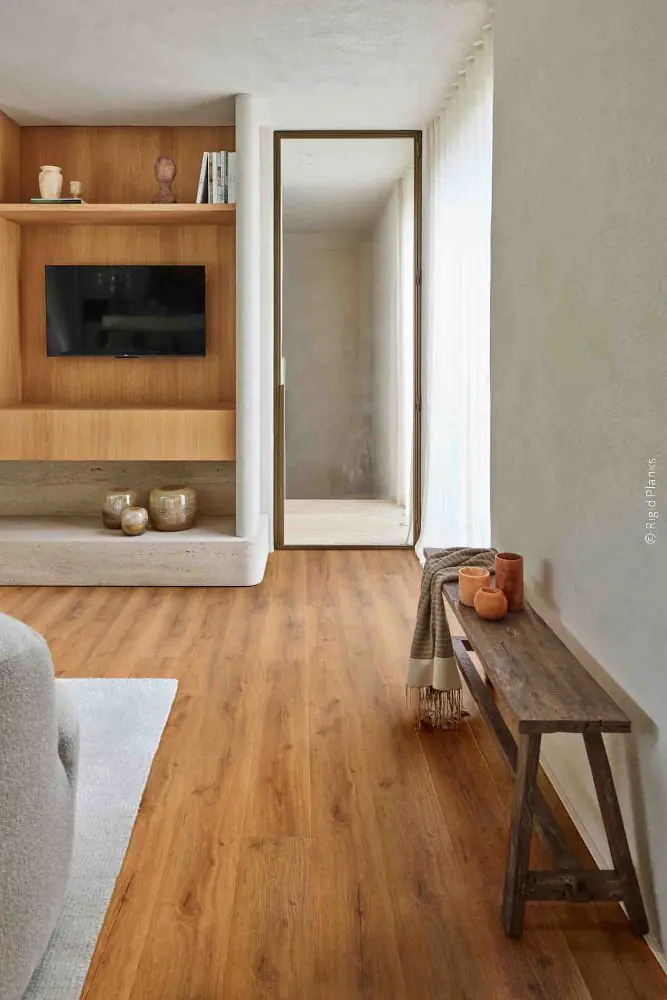 SPC Klick-Vinylboden Lalegno A16596 Vitesse sibillini dunkelbraun 18x122 cm