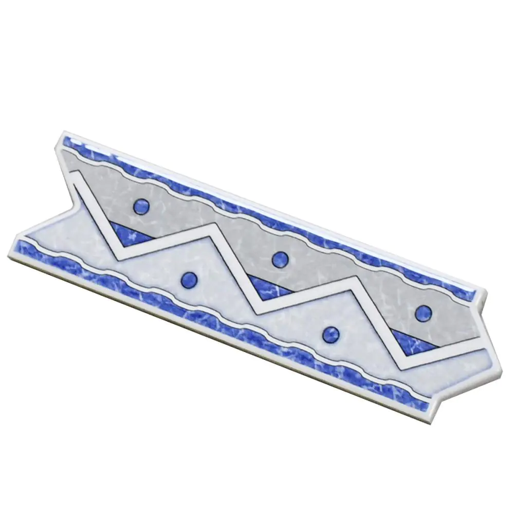 Bordüre SKP Italian Style Nr.603 16174 FUN16 blu blau grau weiß 6x20 cm