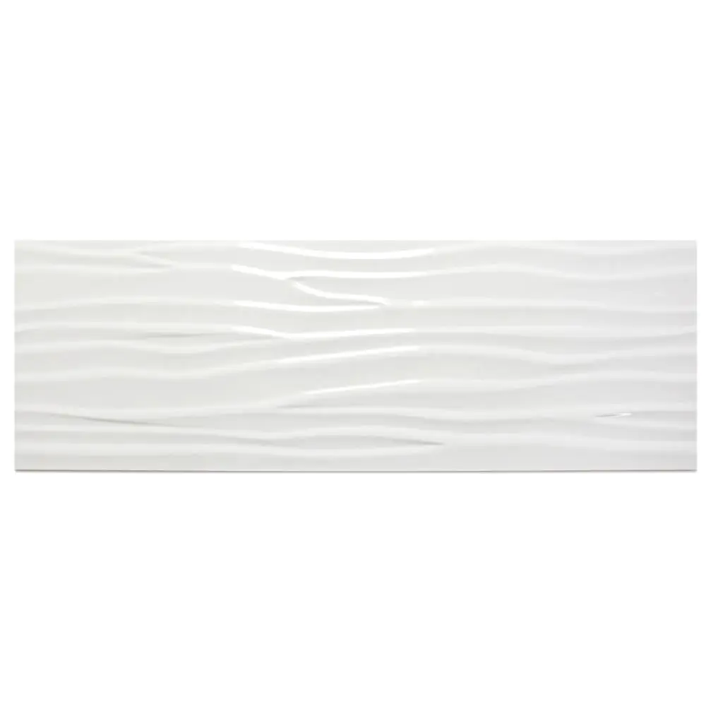 Wandfliese Dekor Cifre Glaciar Wave Welle brillo weiß 30x90 cm I.Sorte Wandfliese Dekor Cifre Glaciar Wave Welle brillo weiß 30x90 cm I.Sorte