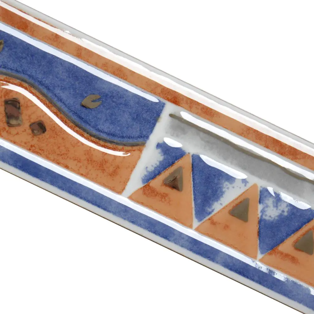 Bordüre Nr.400 1584 Cotto 2 orange blau grau 6,5x25 cm