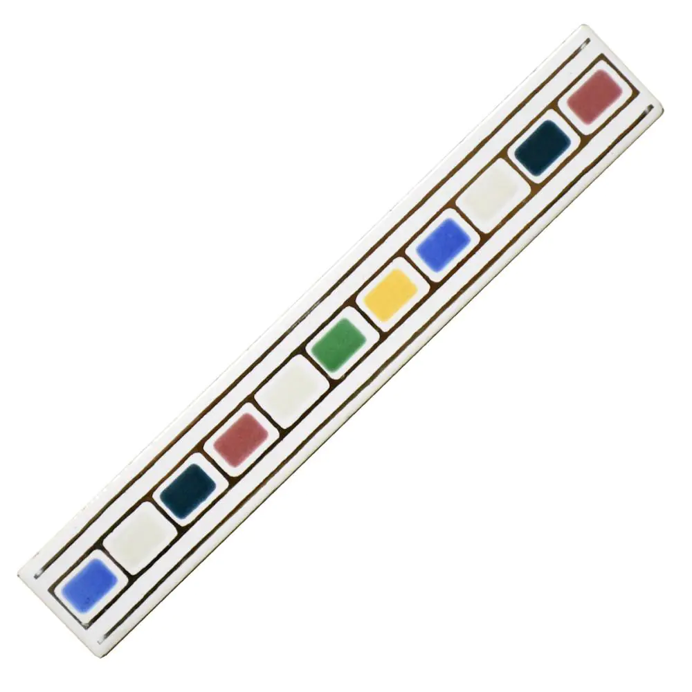 Bordüre Nr.594 bunt grün blau gelb rot weiß gold 3x20 cm