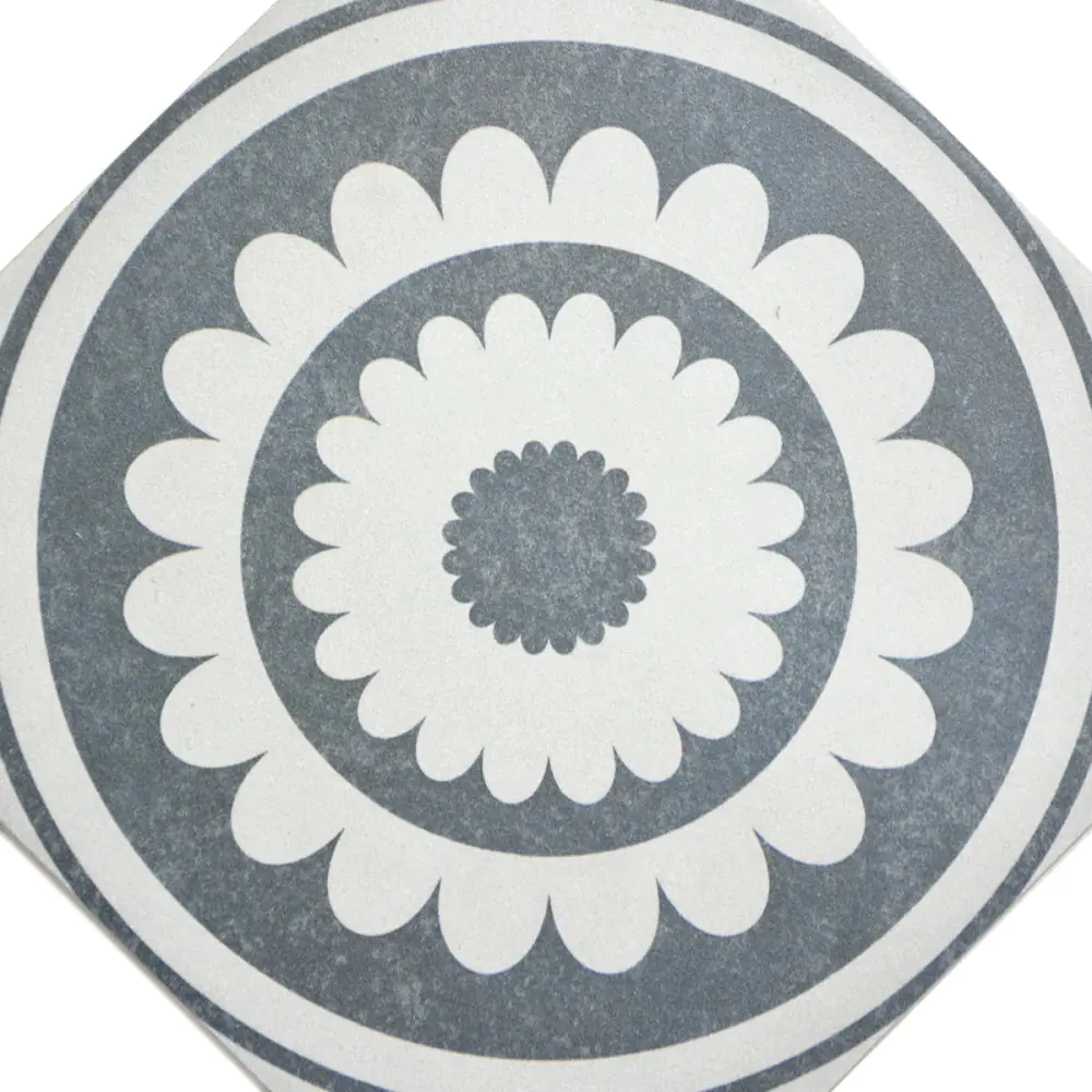 Bodenfliese Dekor Klingenberg 50223 Antique Bourgogne schwarz 20x20 cm