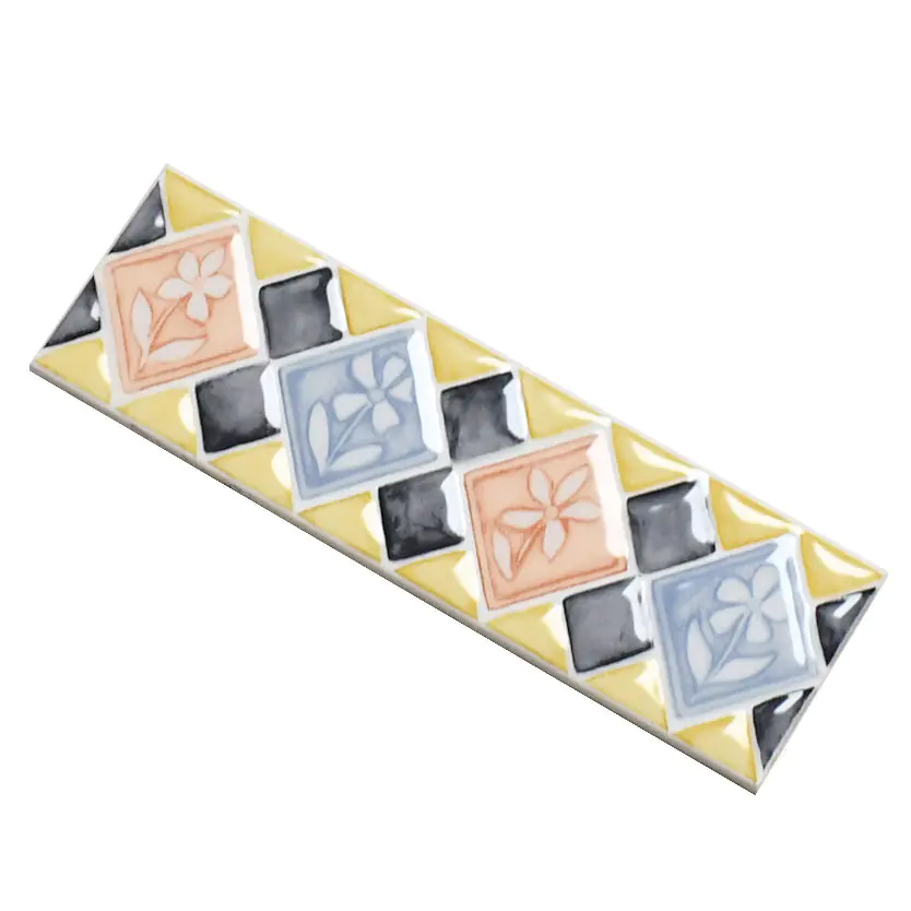 Bordüre Villeroy & Boch Nr.838 1456 KC45 Multiply mehrfarbig 7,5x25 cm I.Sorte