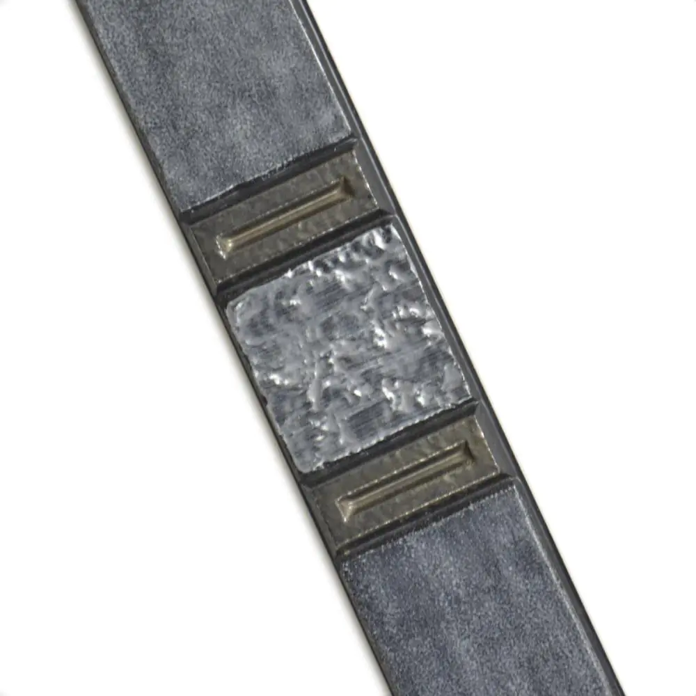 Bordüre Isla Tiles Nr.357 anthrazit silber 5x25 cm Bordüre Isla Tiles Nr.357 anthrazit silber 5x25 cm