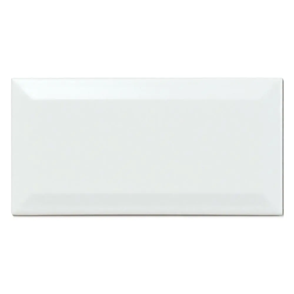 Wandfliese Haju Metro diamond white weiß matt 10x20 cm I.Sorte