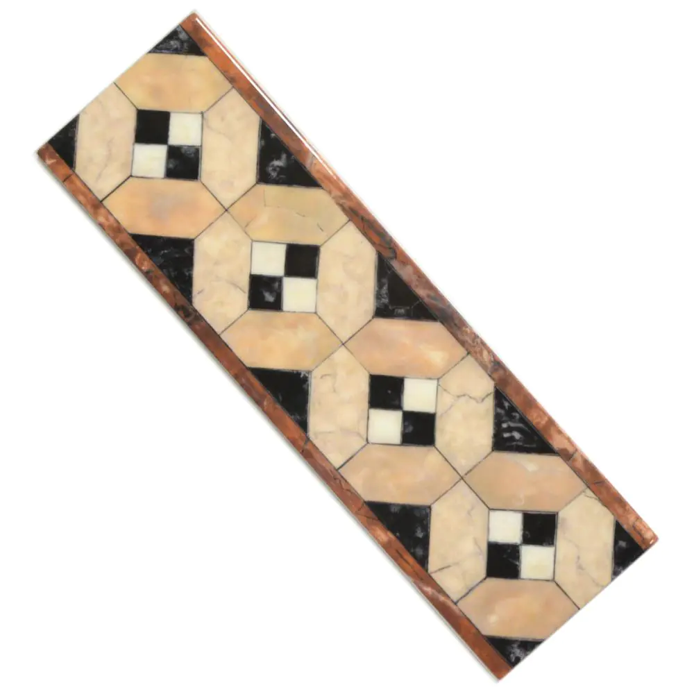 Bordüre Villeroy & Boch 1456 TL22 Palazzo Vecchio rot beige schwarz 7,5x25 cm I.Sorte Bordüre Villeroy & Boch 1456 TL22 Palazzo Vecchio rot beige schwarz 7,5x25 cm I.Sorte