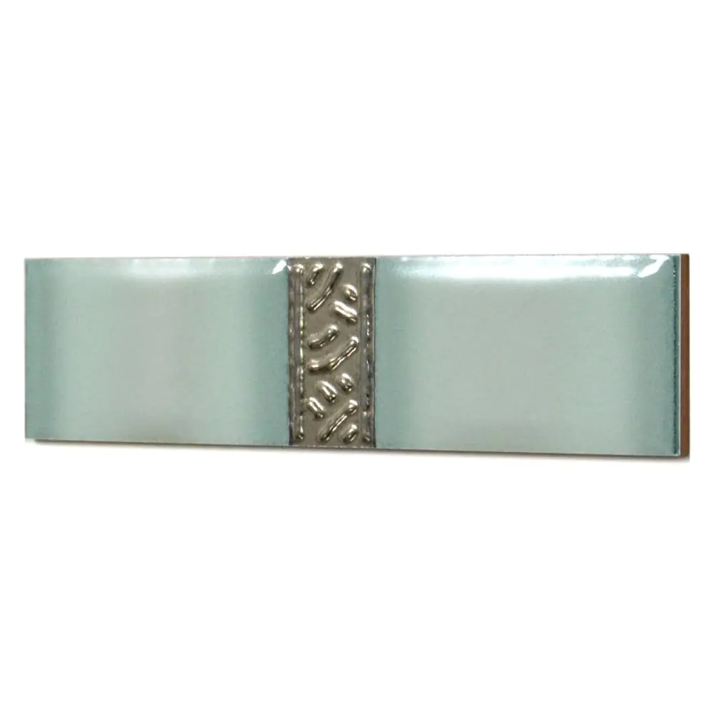 Bordüre Omega Nr.310 Madre grün silber 6,5x25 cm I.Sorte Bordüre Omega Nr.310 Madre grün silber 6,5x25 cm I.Sorte