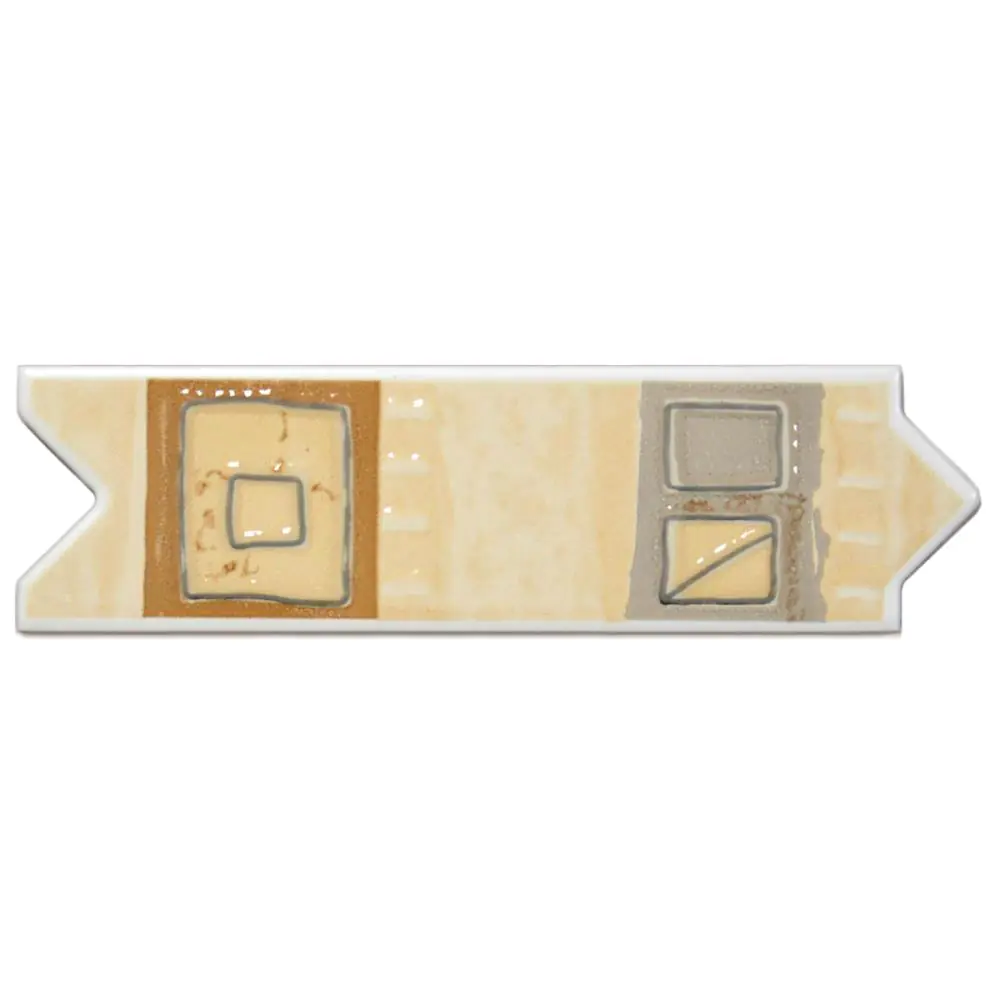 Bordüre Nr.223 Lena beige grau braun Quadrate 6x20 cm I.Sorte