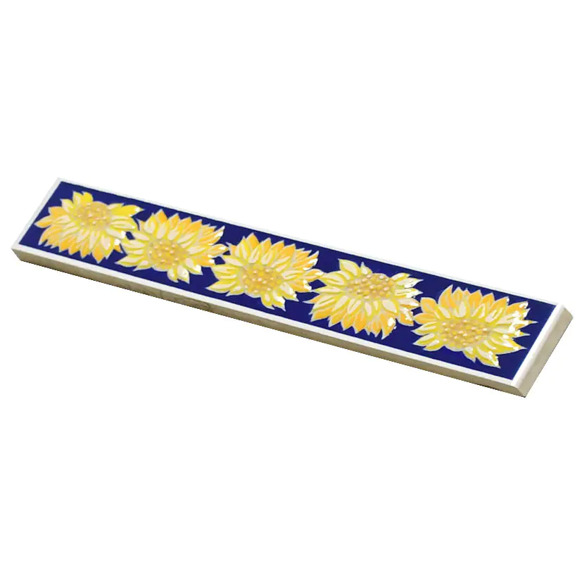 Bordüre Villeroy & Boch Nr.840 1443 LJ16 Sunflowers blau gelb 3x20 cm I.Sorte