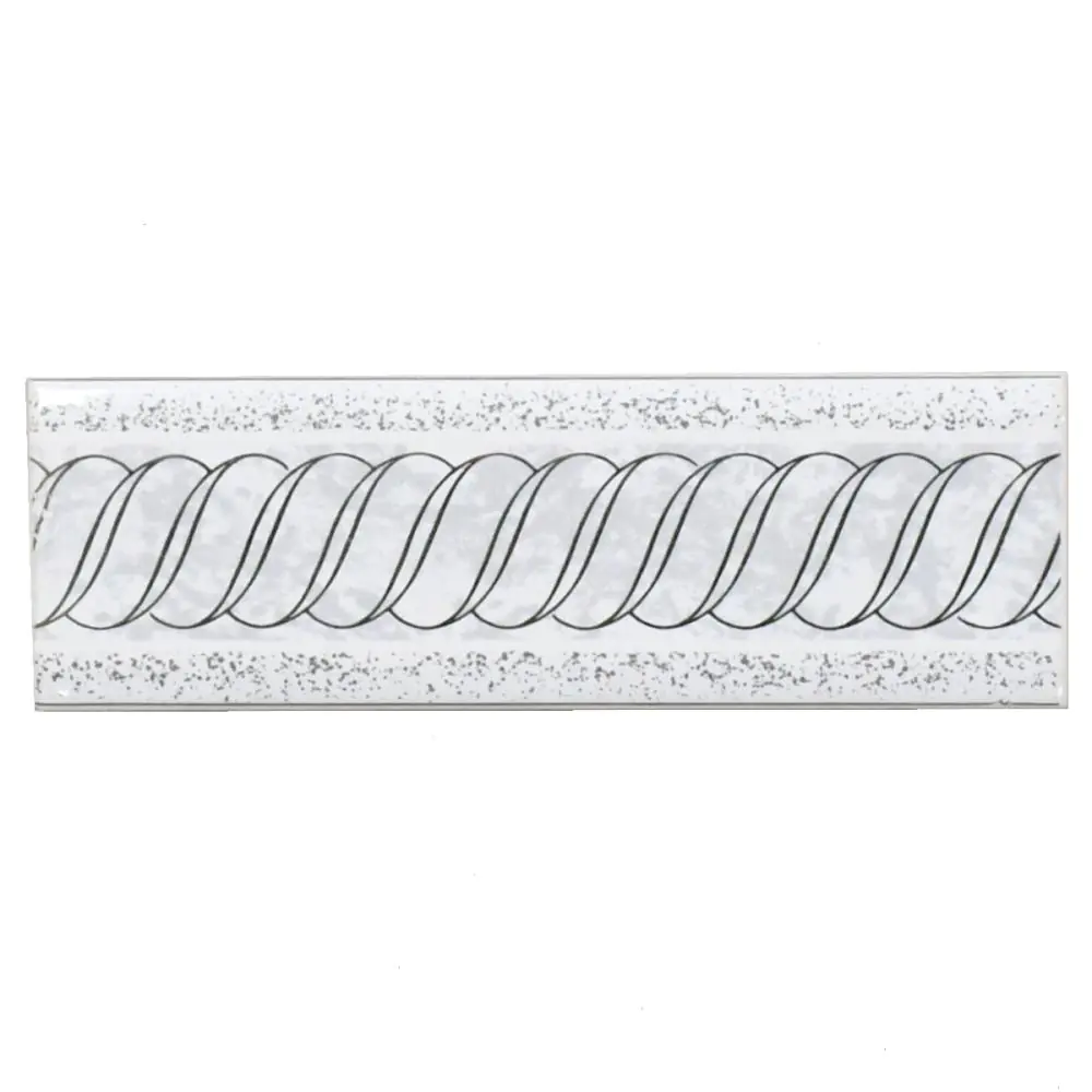 Bordüre Nr.633 LC1015 weiß grau silber 5x15 cm