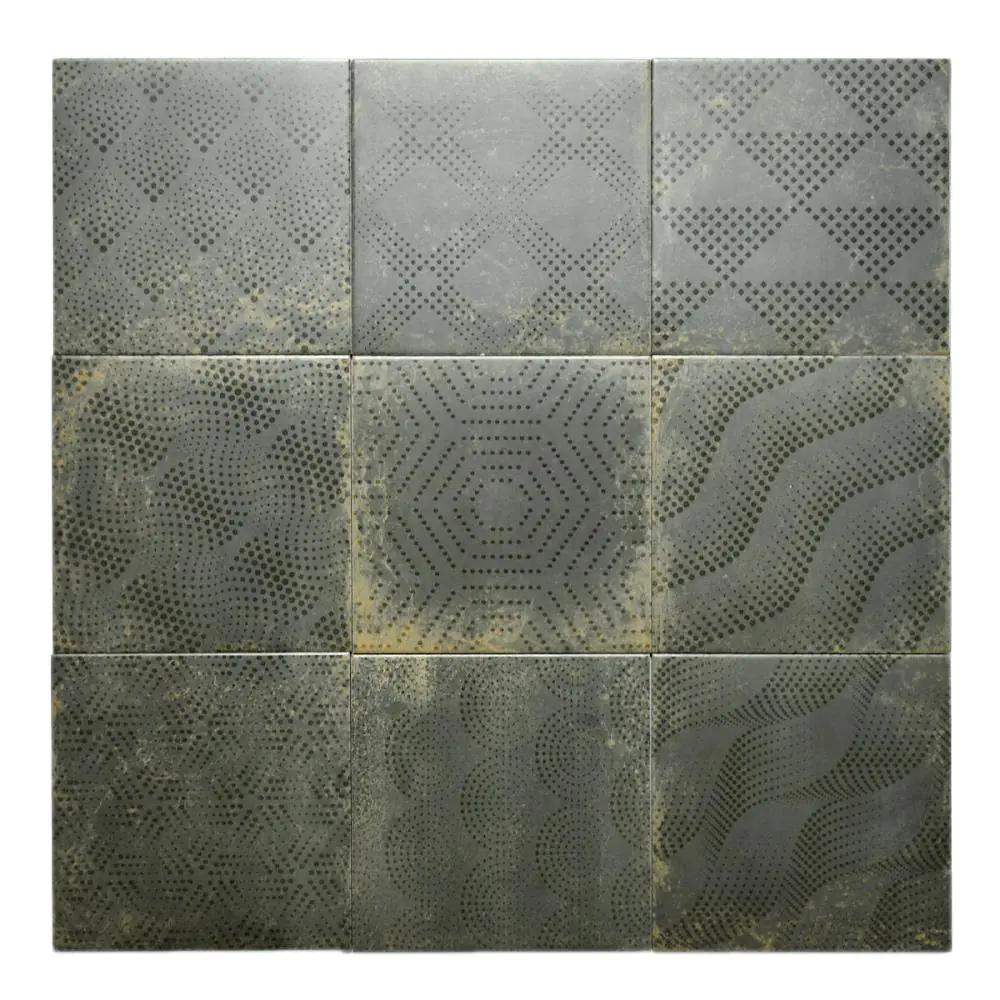 Bodenfliese Dekor Cifre Industrial black anthrazit 20x20 cm I.Sorte Bodenfliese Dekor Cifre Industrial black anthrazit 20x20 cm I.Sorte