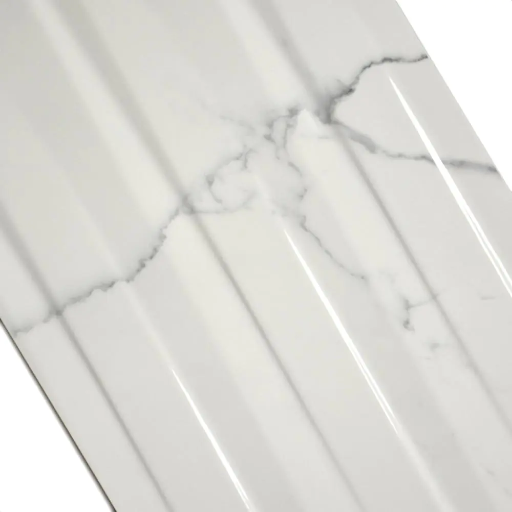 Wandfliese Cifre Statuario Relieve brillo weiß grau 30x90 cm I.Sorte Wandfliese Cifre Statuario Relieve brillo weiß grau 30x90 cm I.Sorte