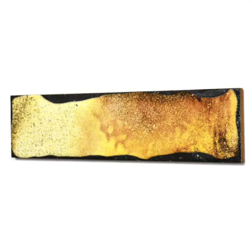 Wandfliese Iris Ceramica 537025 Lava giallo orange mehrfarbig 7,5x30 cm I.Sorte