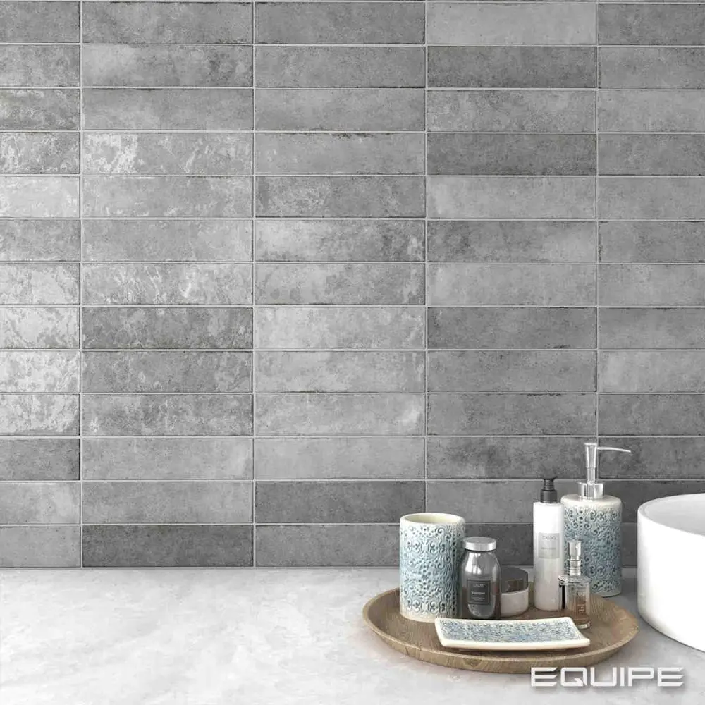 Wandfliese Equipe Ceramicas 26873 Tribeca grey whisper hellgrau 6x24,6 cm I.Sorte