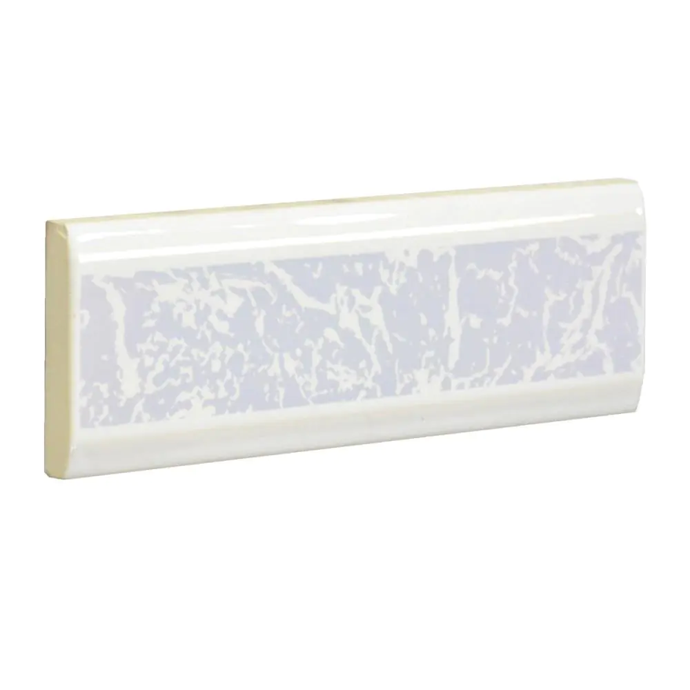 Bordüre Villeroy & Boch Nr.499 1453 EM42 silber weiß 6,5x20 cm I.Sorte