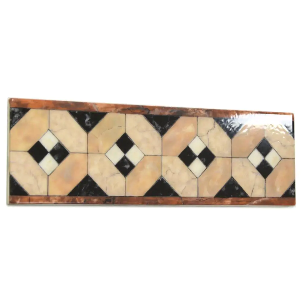 Bordüre Villeroy & Boch 1456 TL22 Palazzo Vecchio rot beige schwarz 7,5x25 cm I.Sorte Bordüre Villeroy & Boch 1456 TL22 Palazzo Vecchio rot beige schwarz 7,5x25 cm I.Sorte